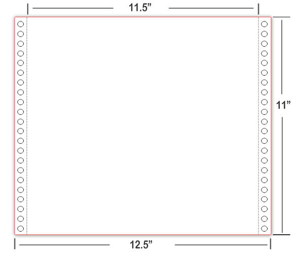 11 X 11.5 Continuous Plain Braille Paper