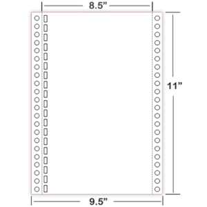 8X11 19-hole continuous feed braille paper